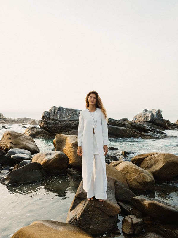 The Crepe Long Cardigan Coat