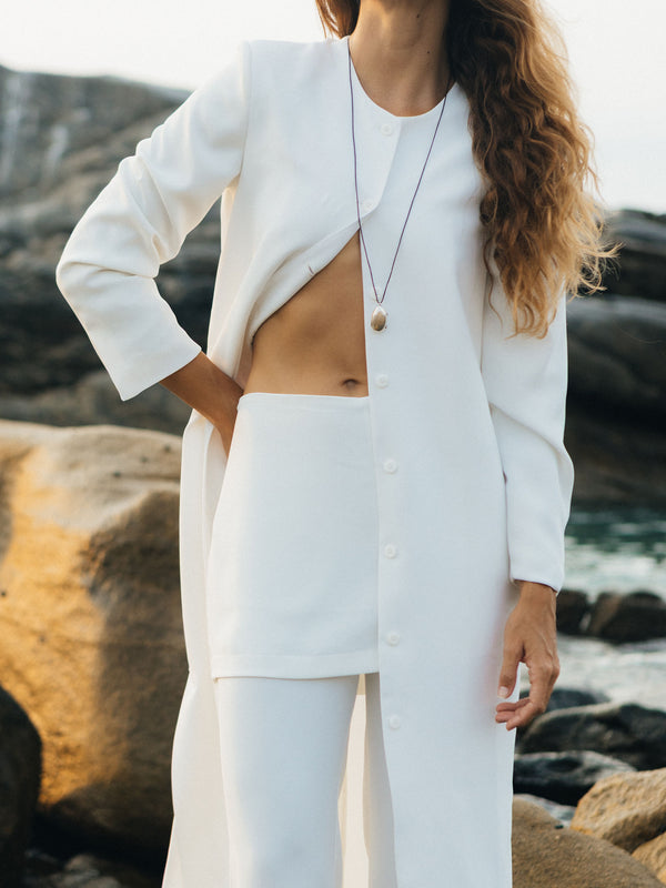 The Crepe Long Cardigan Coat