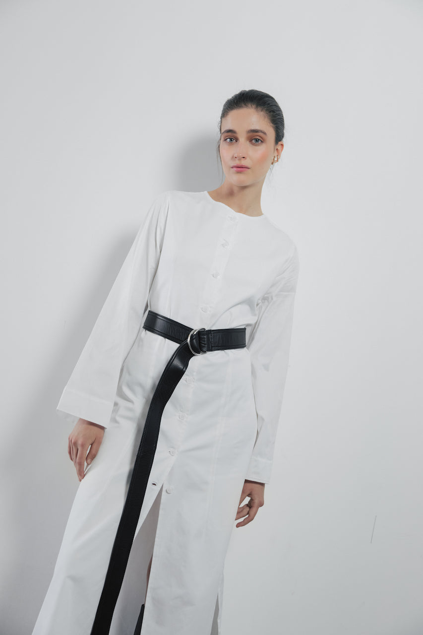 El vestido camisero tipo cárdigan